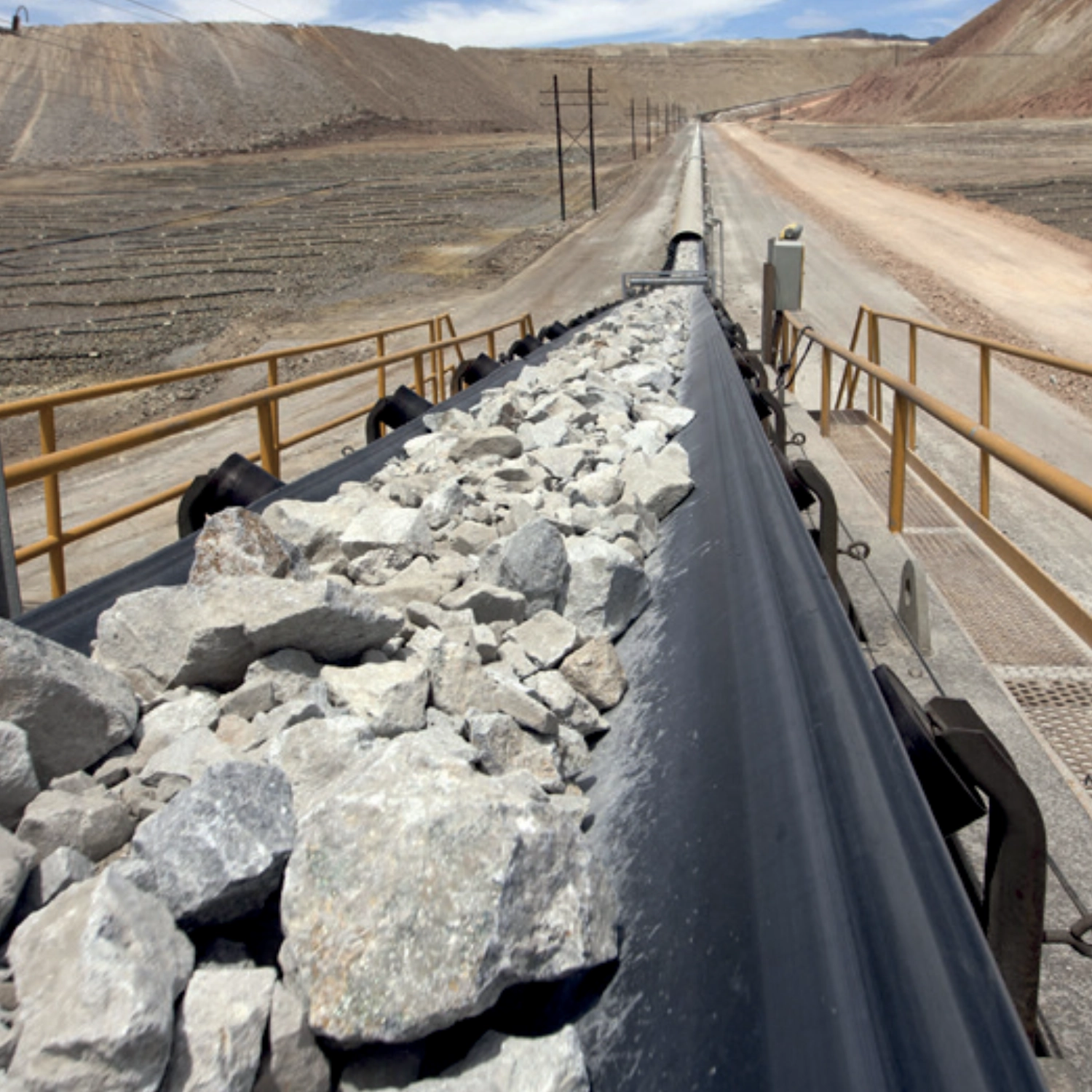 Overhead view of mining operation.